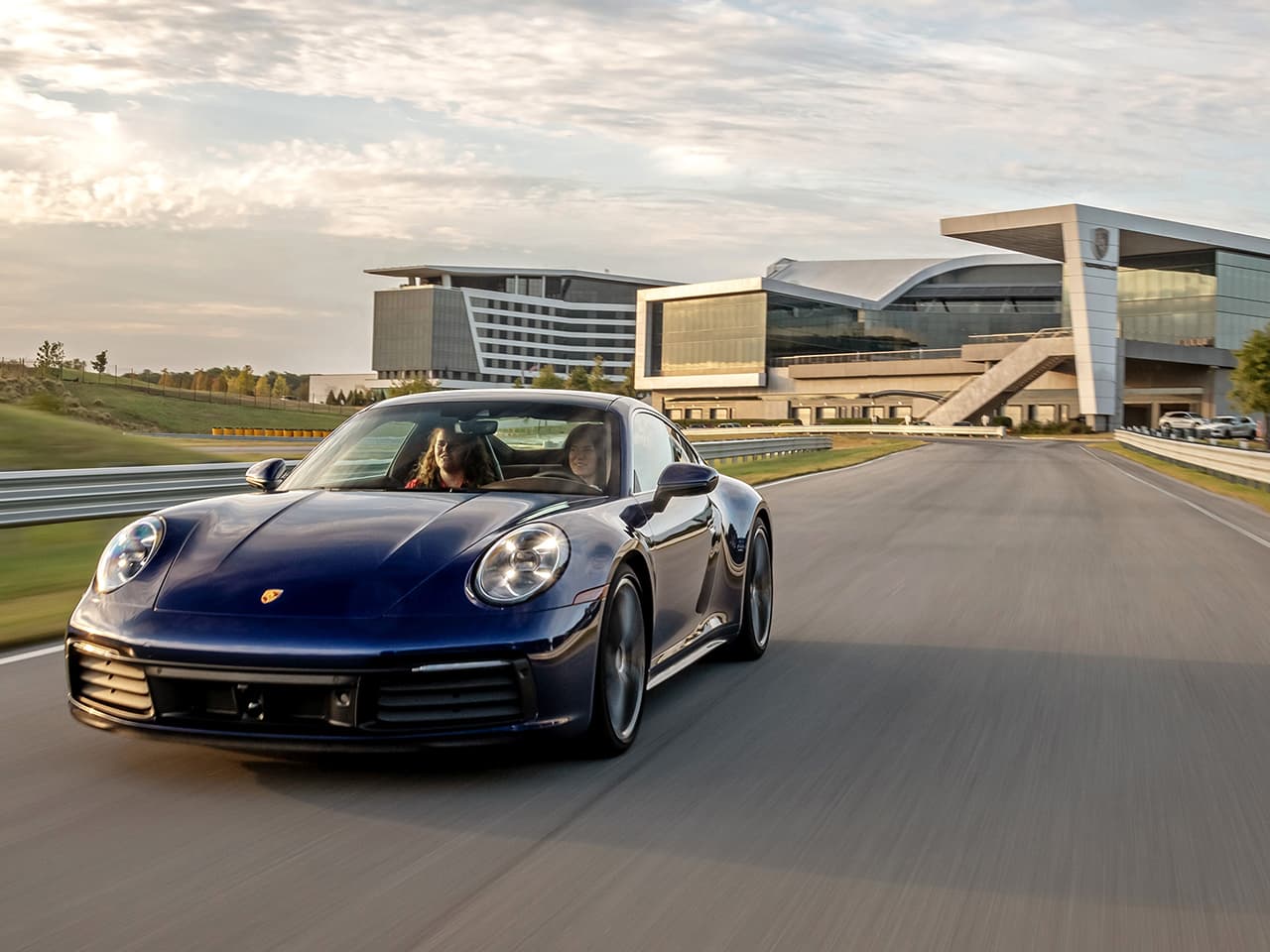 Porsche in a track